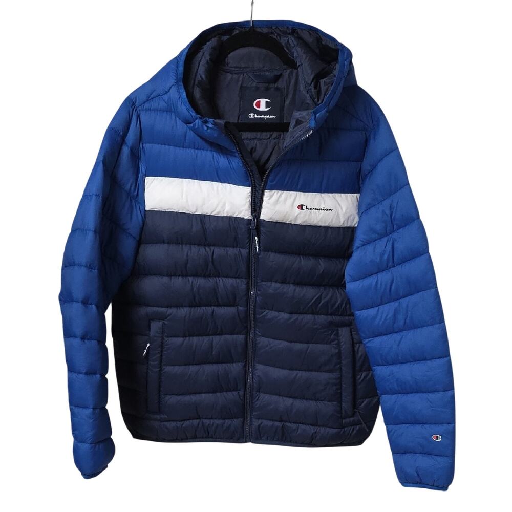 Champion Performance Lightweight Puffer Hooded Jacket Mens Size Medium NWT